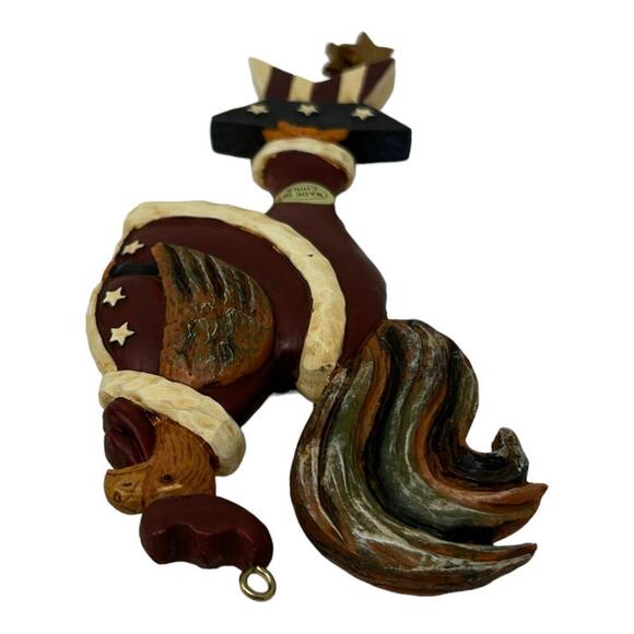 Kurt Adler Santas World American Rooster Patriotic Star Christmas Ornament Resin - Picture 7 of 11